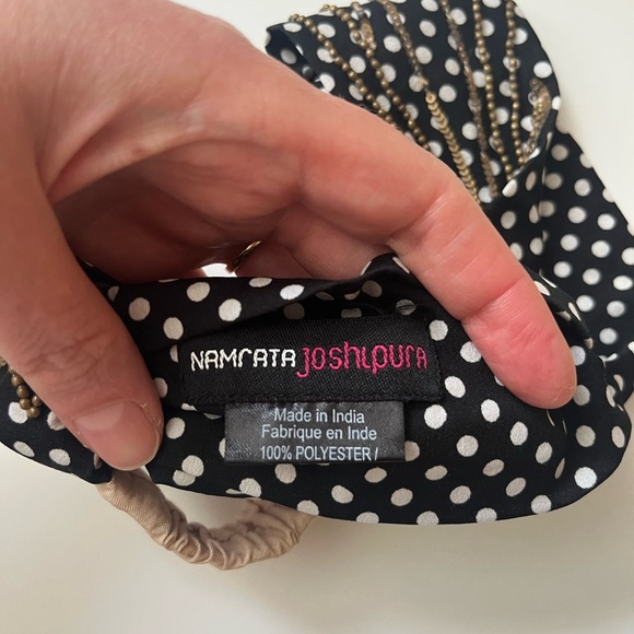 Anthropologie Polka dot Beaded Headband - Picture 3 of 4